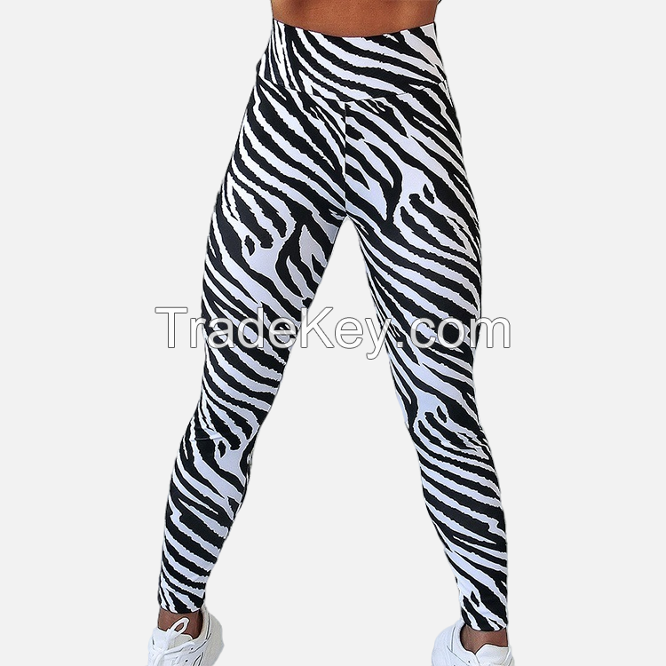 Custom Digtal Printing High Waisted Seamless Rpet Yoga Pants