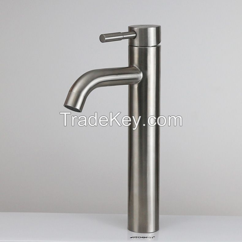 UPC cUPC CE Single Handle Hole SUS304 SUS 304 Stainless Steel Bathroom Basin Sink Tap Taps Mixer Faucet For Bathroom