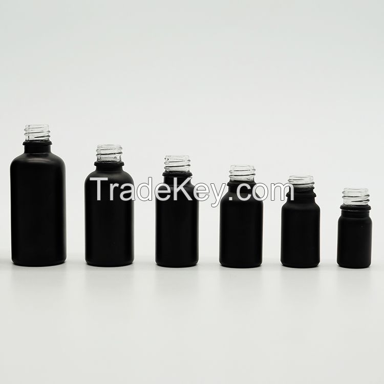Blue Bottle 5ml 10ml 15ml 30ml 50ml 100ml Glass Bottles for Essential Oil Beard Oil Cosmetic Bottles Amber Black Glass Bottles