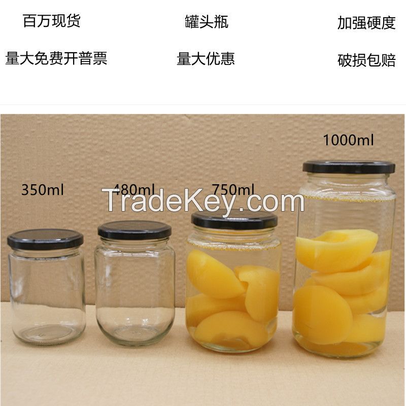 Wholesale Clear Round Glass Jar 30ml-1500ml for Hot Sauce Cookies Food Storage Glass Jars