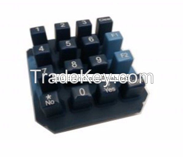 Custom molded silicone rubber keypad for TV remote controller