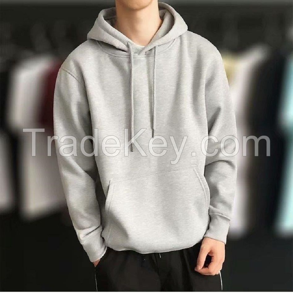 unisex pullover hoodie plain color cheap