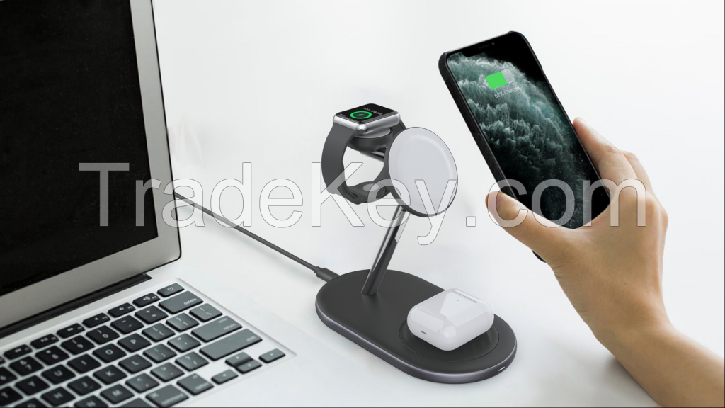 Best selling fast 3 in 1 wireless charger station