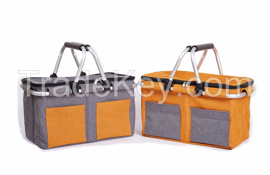 Outdoor Insulated Picnic Basket，shopping basket