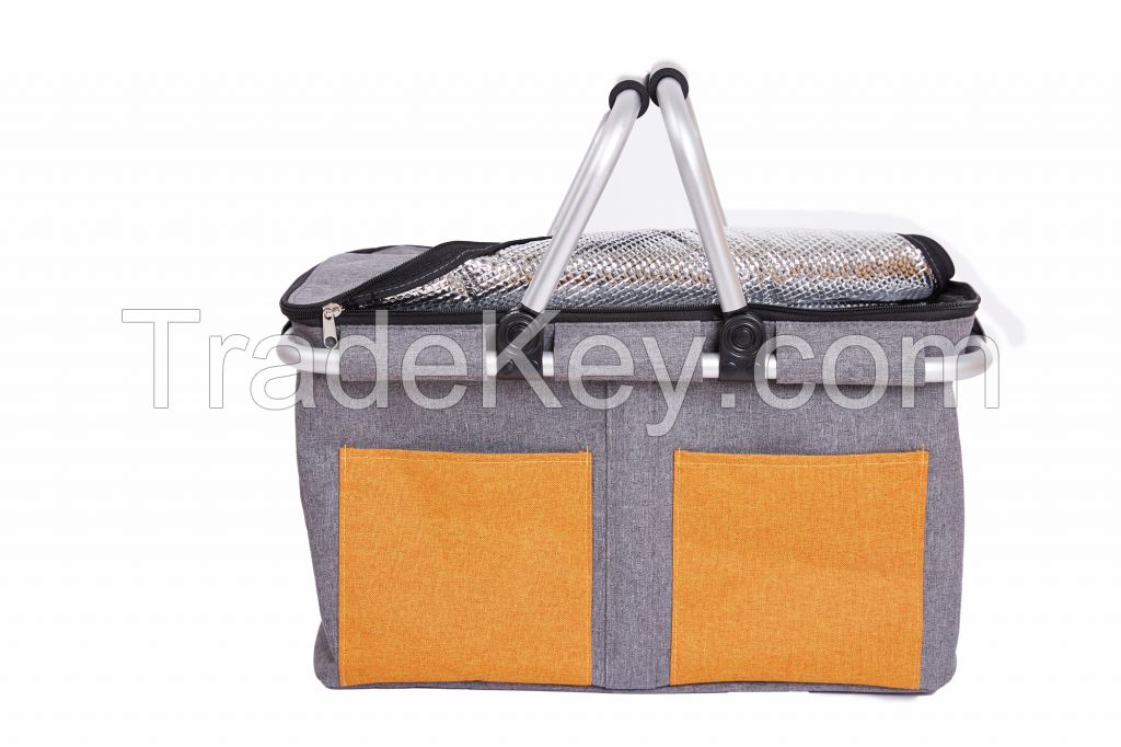 Outdoor Insulated Picnic Basket      shopping basket