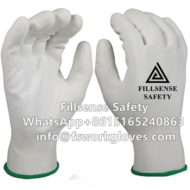 13 Gauge Polyester Liner Polyurethane/PU Dipped Gloves with EN388:3131X