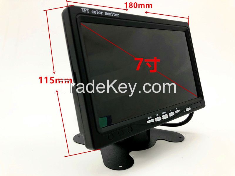 High Resolution 7 Inch Color TFT LCD Car Rearview Mirror Monitor 7 Inch 16: 9 Screen DC 12V 24V Car Monitor for DVD Camera