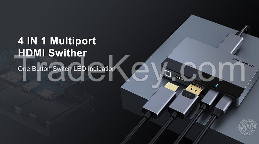 hdmi cable, dp cable, USB cable, adapter and hub