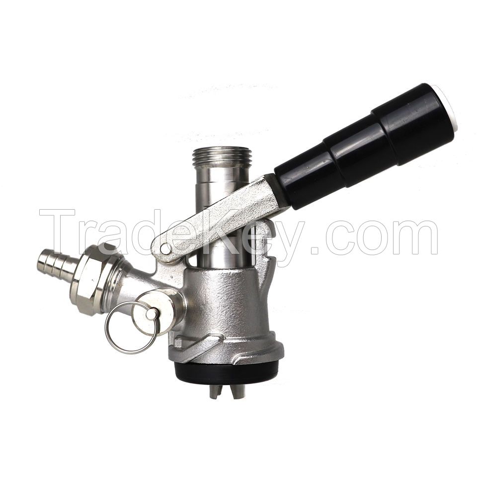 European Sankey Keg Coupler valve S Type Draft Beer Dispenser Tap With Safety Pressure Relief Valve