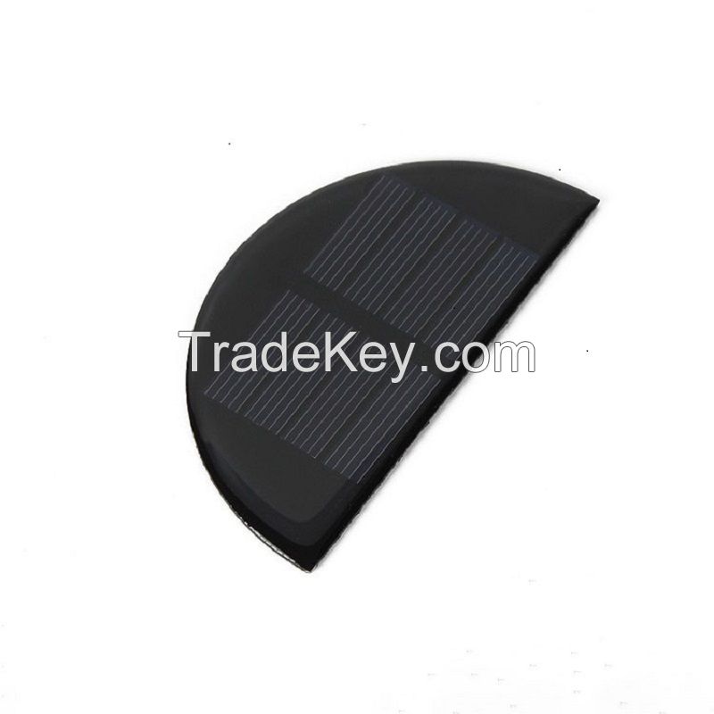 Custom polycrystalline semi-circular solar panel, epoxy resin photovoltaic panel, 5V solar battery