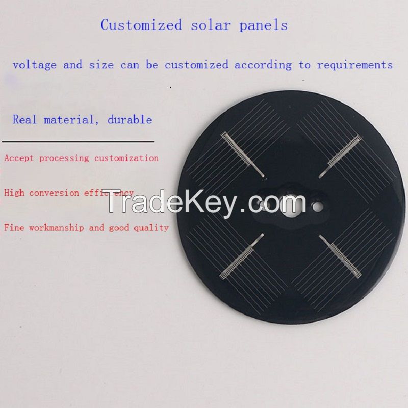 Customized circular multi contact solar panel, monocrystalline silicon solar cell 2V charging