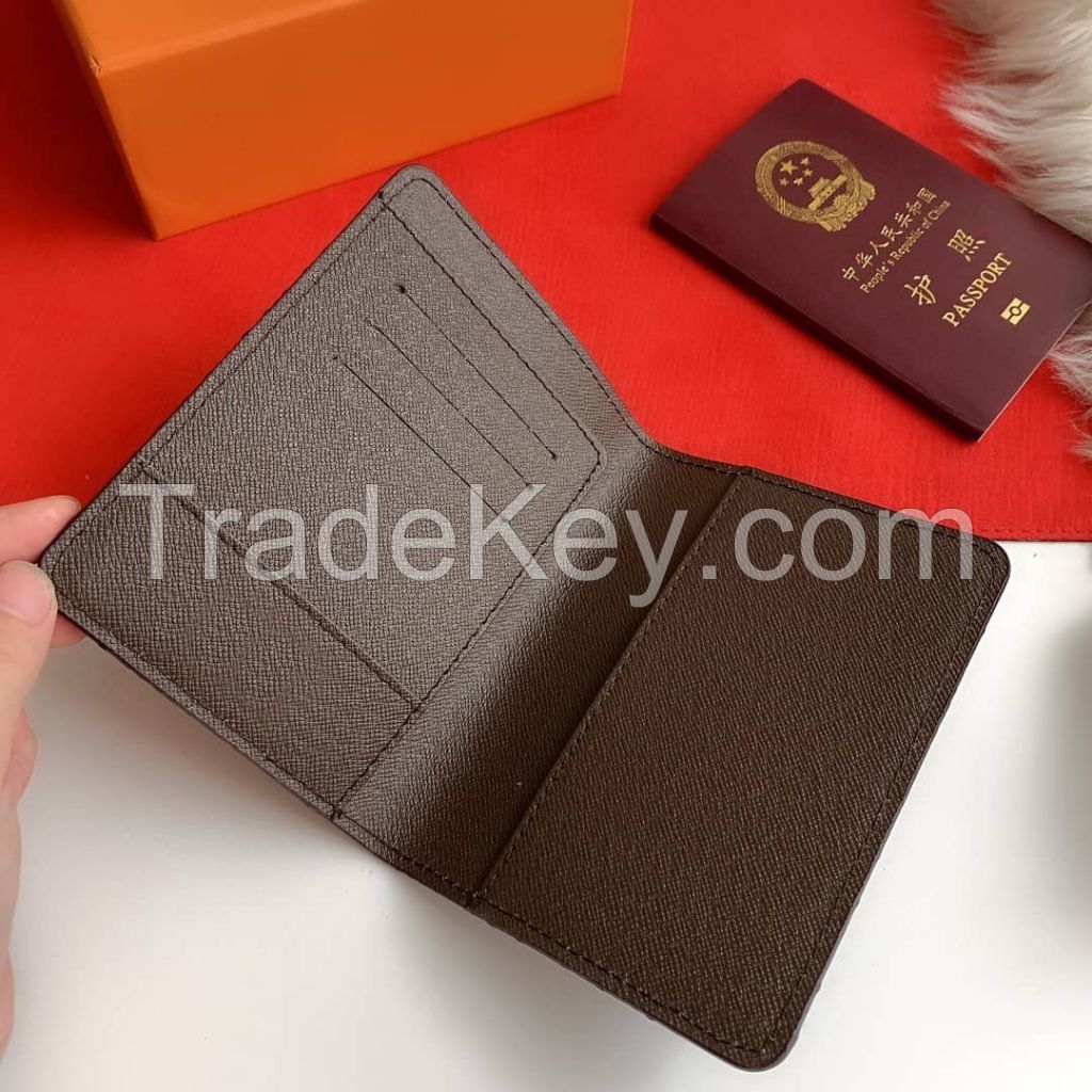 luxury designer wallet passport cover case holder monogram canvas wallet