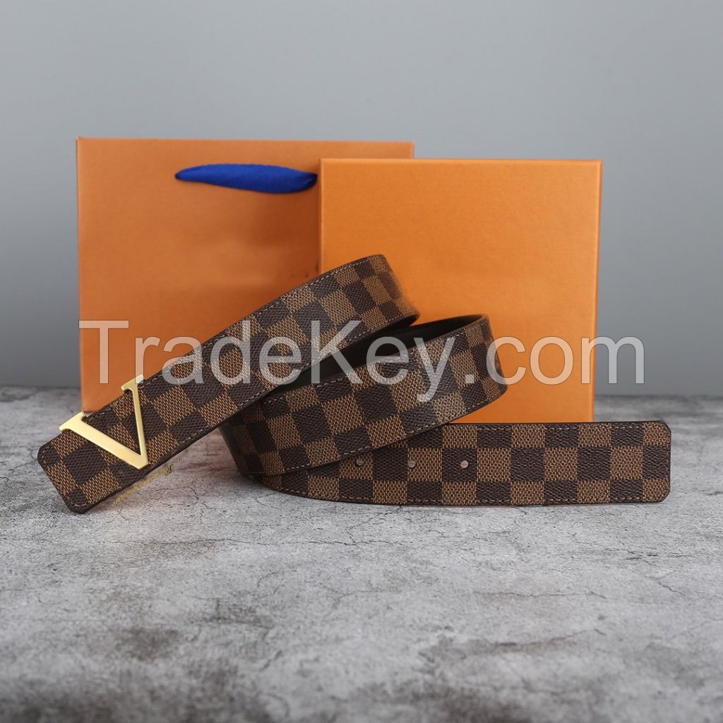luxury brand Belt Genuine leather L logo belt AAA quality