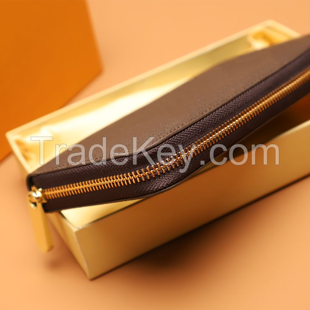 luxury brand wallet designer wallet card holder monogram canvas zippy wallet