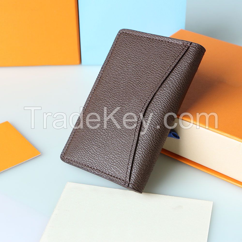 luxury brand wallet designer wallet monogram canvas pocket organizer mini wallet