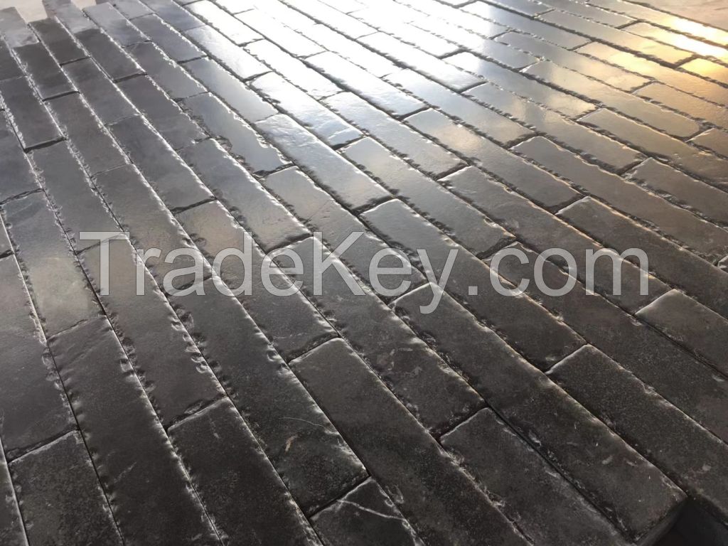 Natural blue limestone for paving