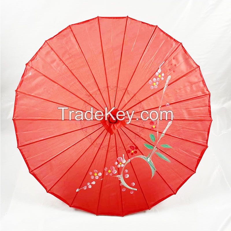 Oriental classic silk nylon decorated paper parasol
