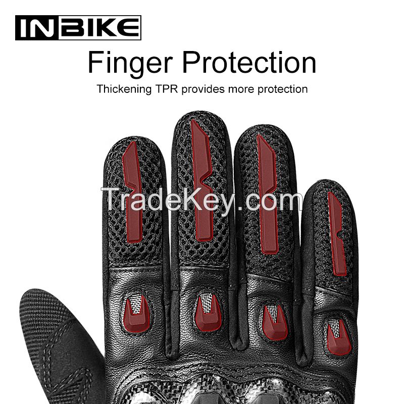 INBIKE Hard Protective Shell Cycling Gloves Carbon Fiber Sport Downhill Motorcycle Motocross Bicycle Gloves CM906