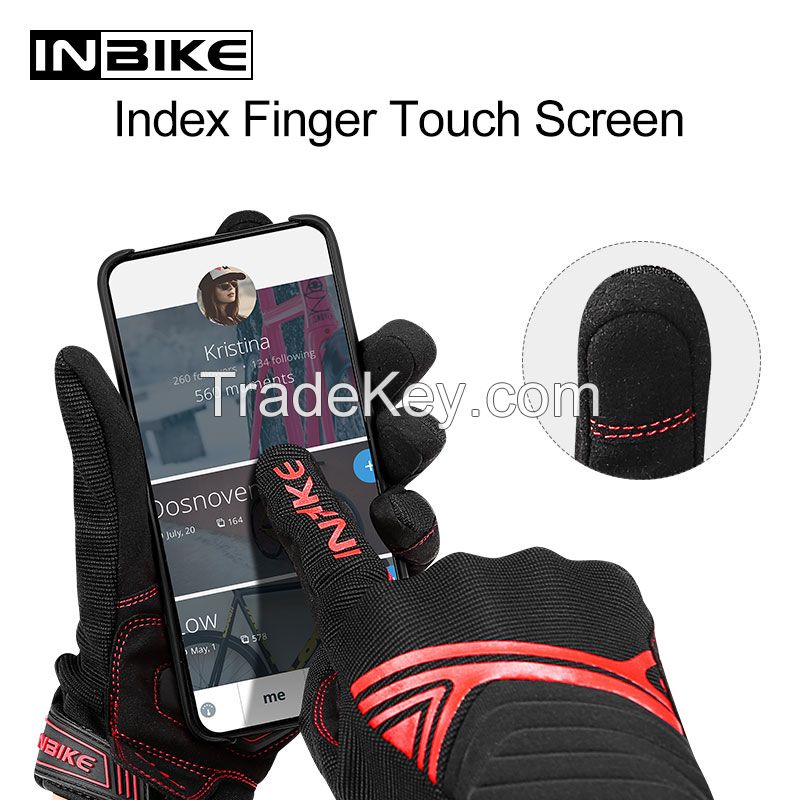 INBIKE Men Outdoor Sport Breathable Shockproof Full Finger Downhill Motocross Motorcycle Gloves IM902