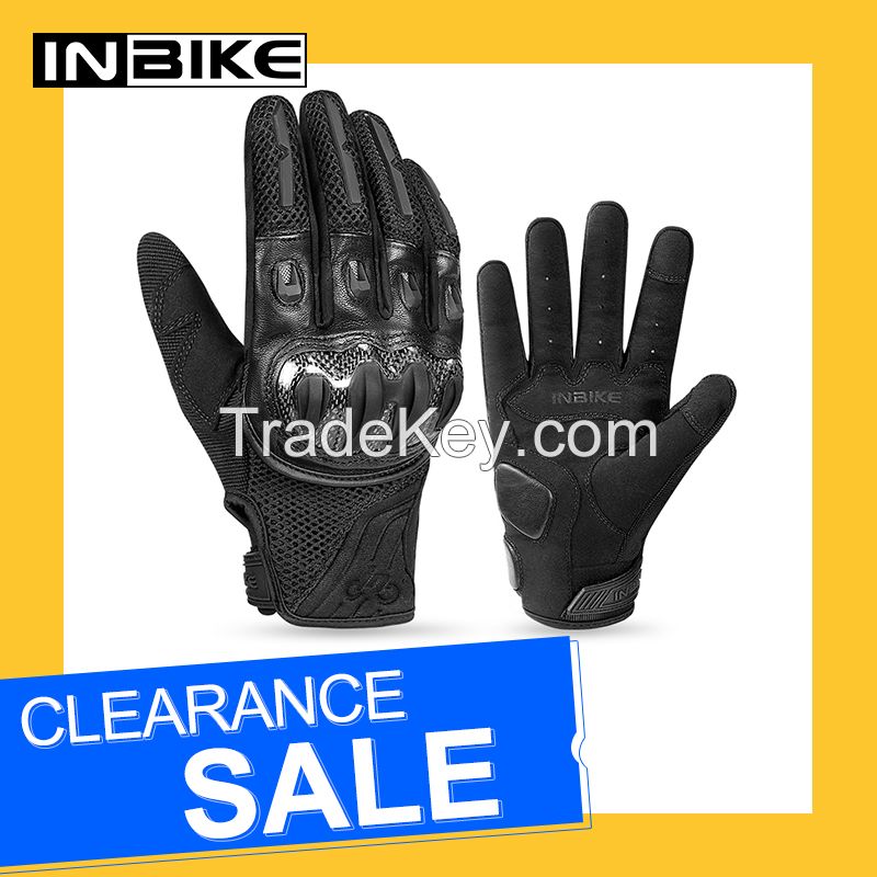 INBIKE Hard Protective Shell Cycling Gloves Carbon Fiber Sport Downhill Motorcycle Motocross Bicycle Gloves CM906