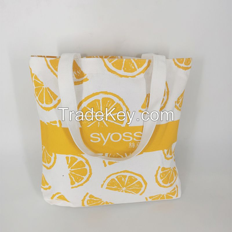 wholesale cotton canvas bag with logo print