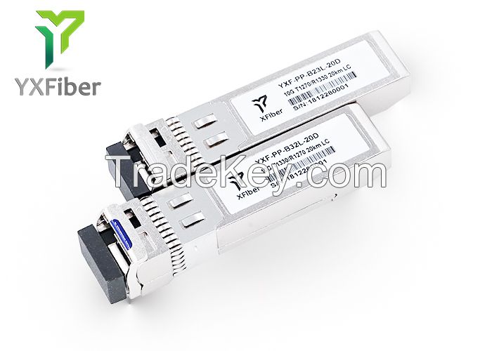 Optical Fiber SFP Module 10G Bidi 20km 1270nm /1330nm LC DDM