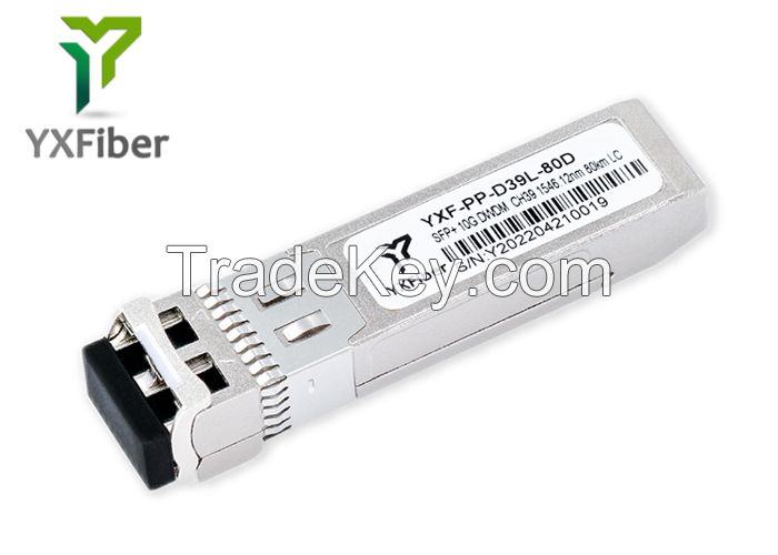 SFP+ DWDM 10G Fiber Optical Transceiver CH39 1546.12nm 80km LC