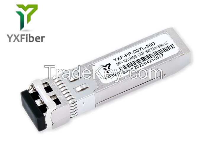 SFP+ DWDM 10G Fiber Optical Transceiver CH37 1547.72nm 80km LC