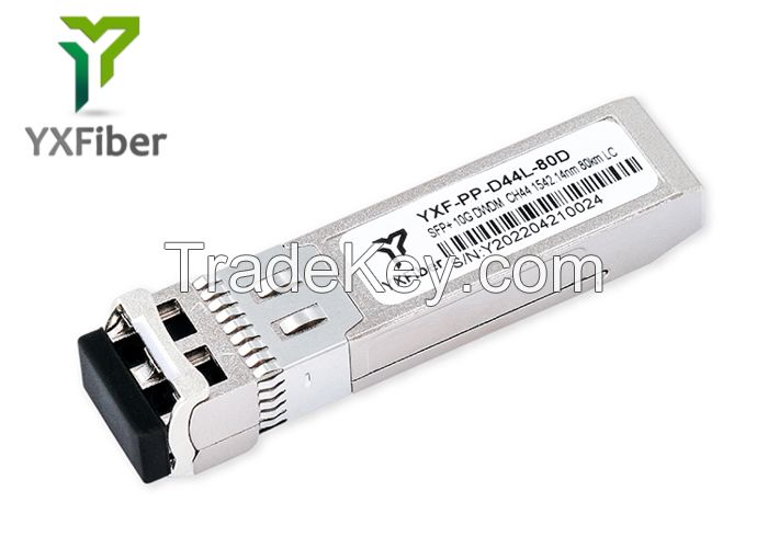 SFP+ DWDM 10G Fiber Optical Transceiver CH44 1542.14nm 80km LC