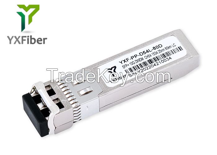 SFP+ DWDM 10G Fiber Optical Transceiver CH54 1534.25nm 80km LC