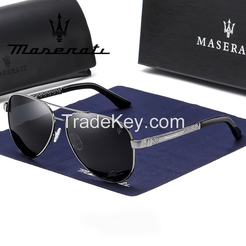 2022 New Maserati Authorized Car Sunglasses Outdoor Riding Men's Driving Sunglasses