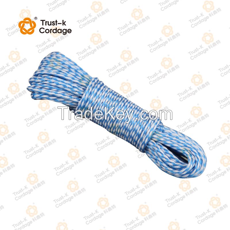 colored pe hollow braided rope /ski rope for south africa
