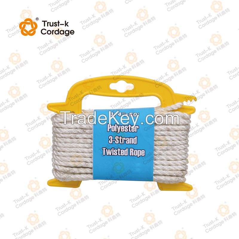 polyester 3 strand twisted rope marine