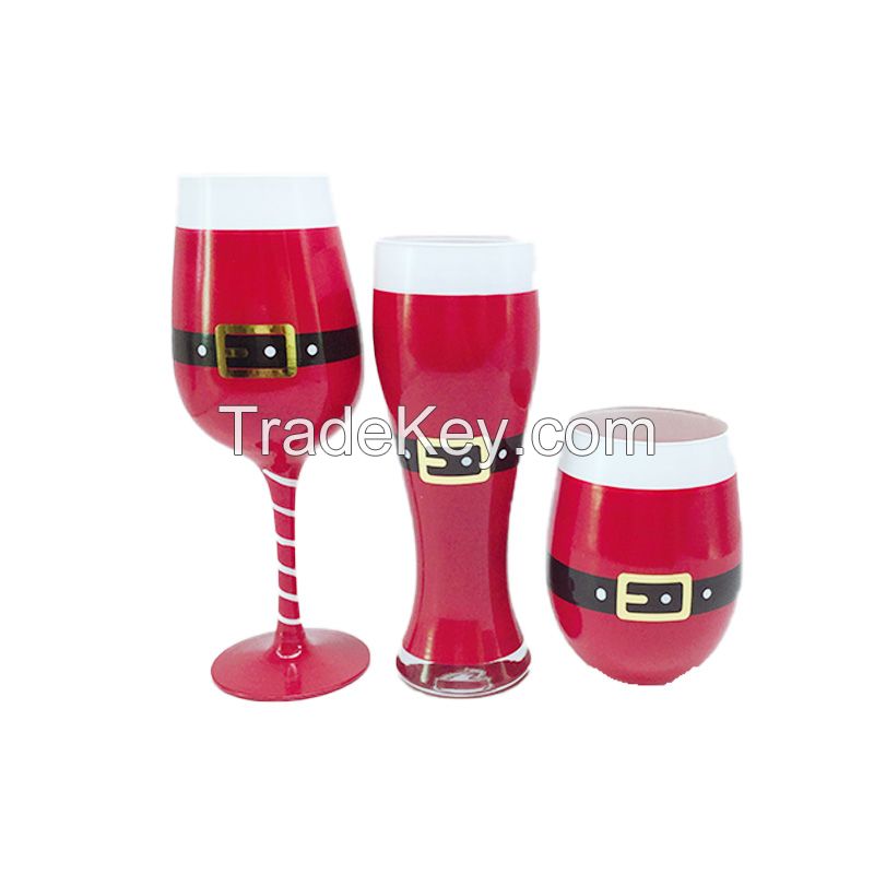 2021 new Christmas Series Water Cup set you can customize a variety of specifications of Glass Water Cup