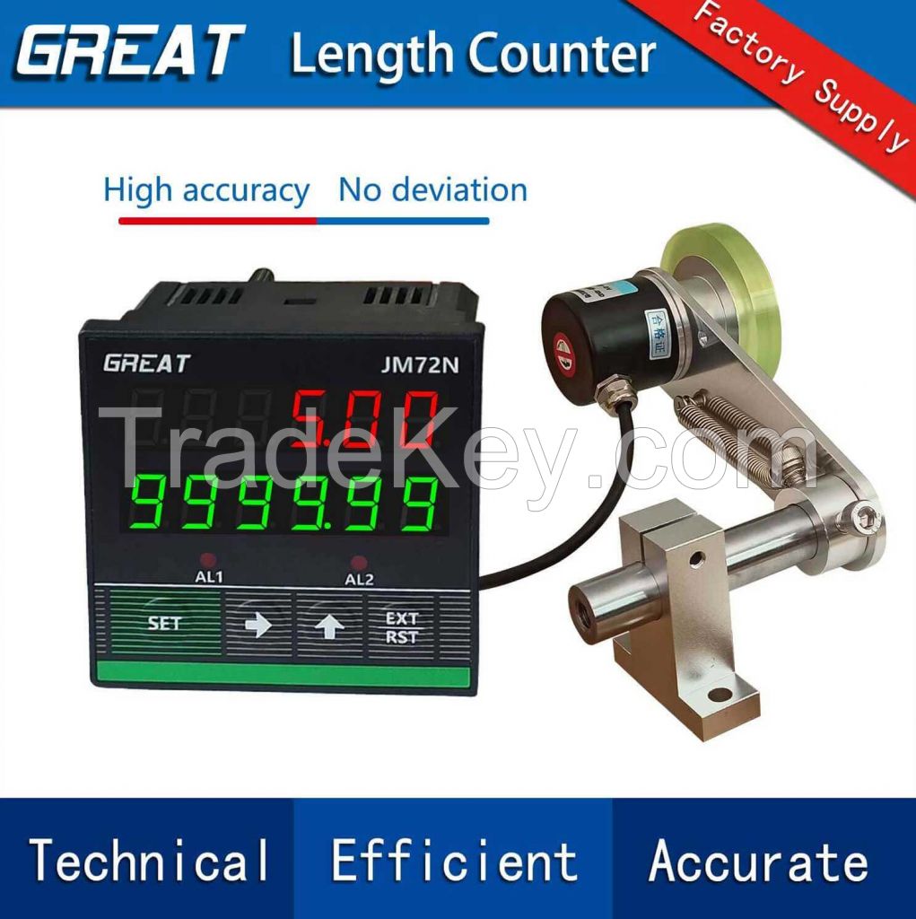 Digital Length Meter Counter Length Feet Counter Single Measuring Wheel Yard Counter with Control Function 0-999999