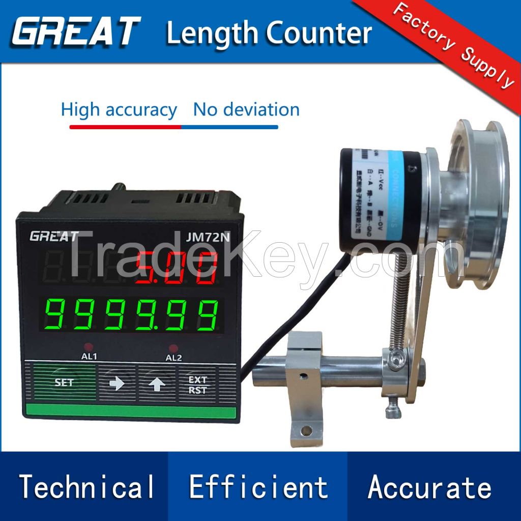 JM72N Digital Length Meter Counter Mechanical Length Counter With H Wheel Sensor