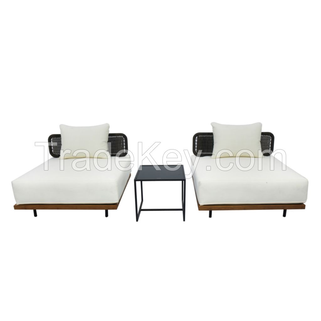 Modern Italian Style Luxury Teakwood Sofa Set | Shinlin Outdoof Furniture SF009
