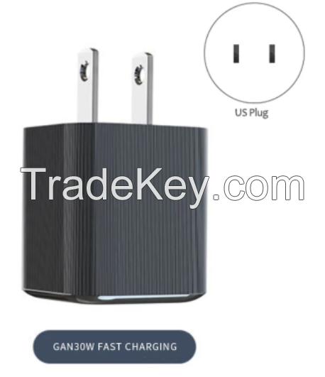 PD30W Charger For Iphone Ipad Mobile Phone Tablet Gallium Nitride Gan Fast Charging Head, US Plug