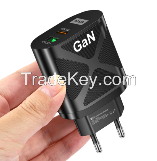 65W GaN Charger QC PD 3.0 USB Type C Gallium Nitride Charger Fast Wall Charger For Laptop iPhone Redmi Xiaomi Quick Charging