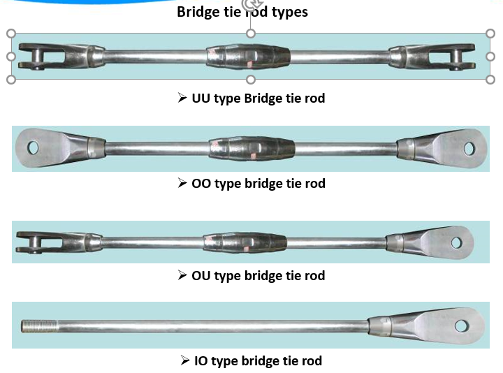 steel tie rod for port construction with all diameters