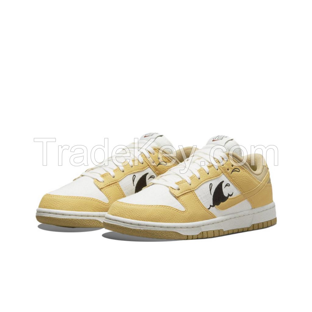 Nike Dunk Low Retro SE NN "Sun Club" E White and yellow recyclable materials for ancient leisure board shoes