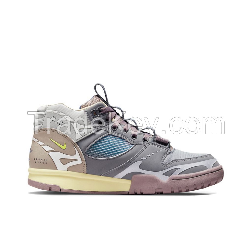 Nike Air Trainer 1 SP "Light Smoke Grey andHoneydew "vintage casual training shoes Grey and purple