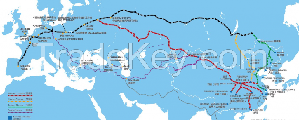 China Europe Railway Express/China Russia Rail freight/Southeast Asia rail to Russia via China/Vietnam Rail export to Russia via China