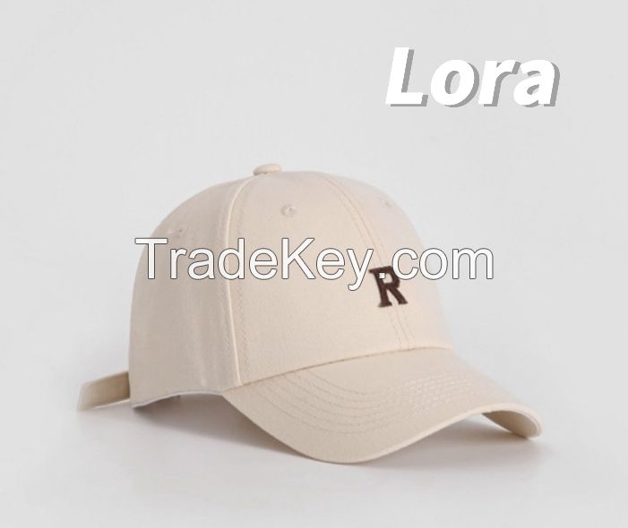 Ins Embroidered Letter Peaked Hat Female Wild Small Fresh Spring And Summer Curved Brim Shade Baseball Cap Tide