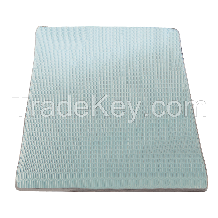 Natural latex core summer sleeping mat sleeping blanket blue