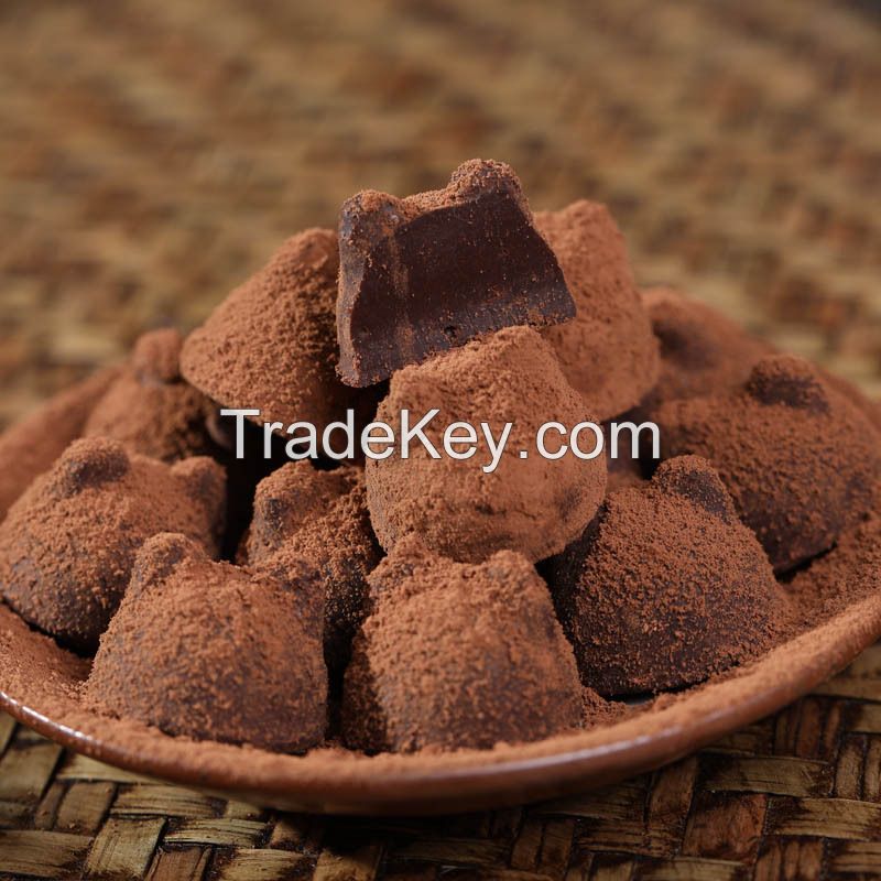 Truffle Black Raw Chocolate Natural Pure Cocoa Butter 0 Sucrose Gift Box Bulk Snack Wholesale 250 g