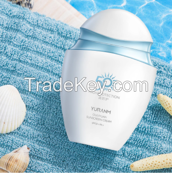 Yuranm Sunscreen SPF50+ Light Skin Nourishing Cream Sun-resistant Refreshing Face Waterproof Anti-Sweat Isolation Milk UV