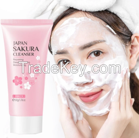 Facial Cleanser Foam Face Wash Remove Blackhead Moisturizing Shrink Pores Deep Cleaning Oil Control Whitening Skin Care