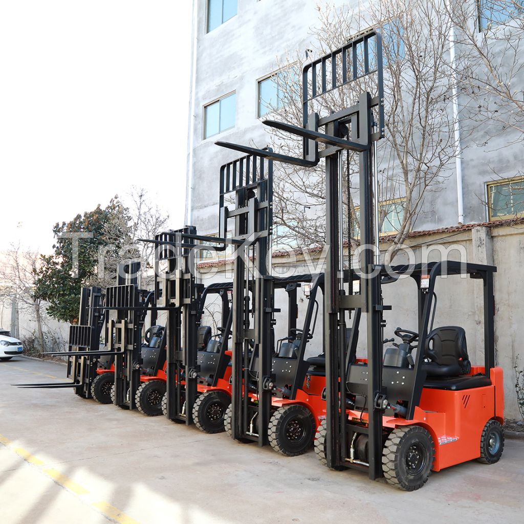 2 Ton electric forklift battery power pallet fork lifts