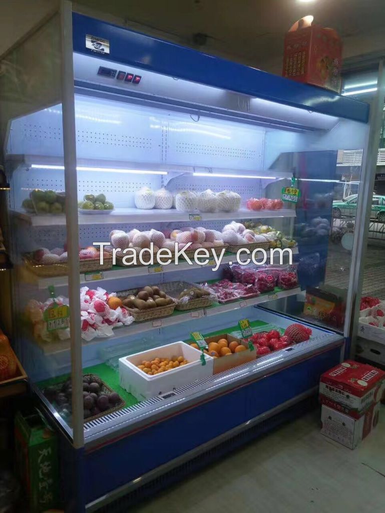 Four-door commercial kitchen cabinet Vegetable and fruit preservation cabinet Hotel canteen restaurant refrigerated freezer